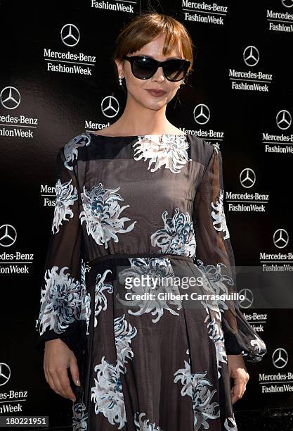 Actress Christina Ricci attends 2014 Mercedes-Benz Fashion Week during day 5 on September 9, 2013 in New York City.