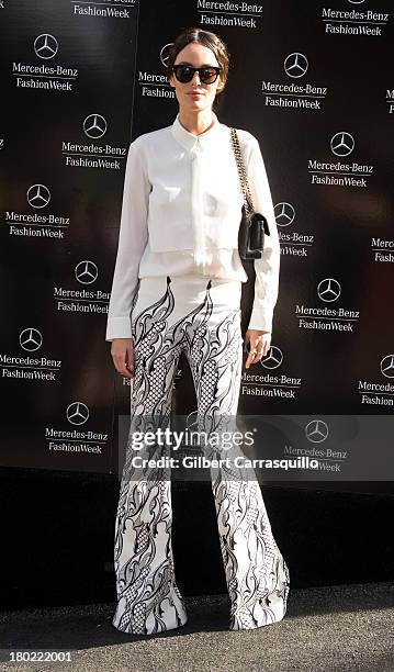 Model Nicole Trunfio attends 2014 Mercedes-Benz Fashion Week during day 5 on September 9, 2013 in New York City.