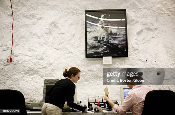 At their underground storage space within Iron Mountain's reconstructed mine, Corbis employees manage one of the world's largest archives of...