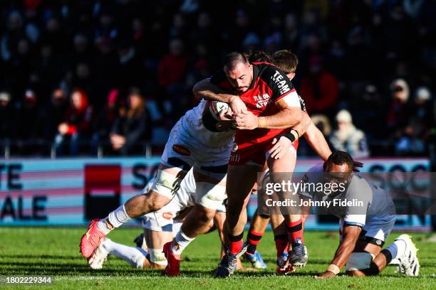 Jean-Baptiste GROS of Toulon during the Top 14 match between Rugby Club Toulonnais and Castres Olympique at Felix Mayol Stadium on November 25, 2023...