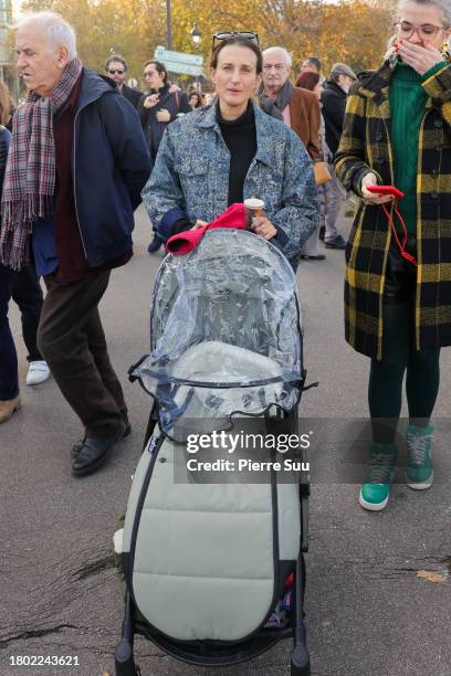 Camille Cottin attends on November 19, 2023 in Paris, France. The silent march organized by newly launched Une Autre Voix collective, spearheaded by...