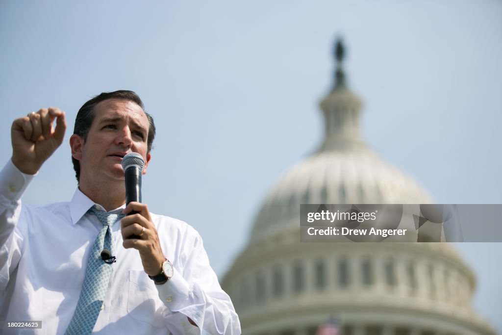 Members Of Congress Join Tea Party At Anti-Obamacare Rally At US Capitol