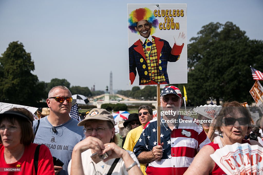Members Of Congress Join Tea Party At Anti-Obamacare Rally At US Capitol