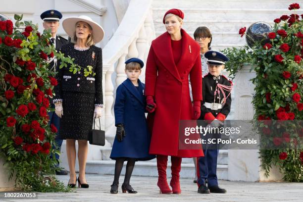Princess Caroline of Hanover, Princess Gabriella of Monaco, Princess Charlene of Monaco, Princess Stephanie of Monaco and Prince Jacques of Monaco...