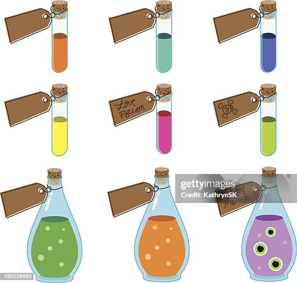 magical potions - potion stock illustrations