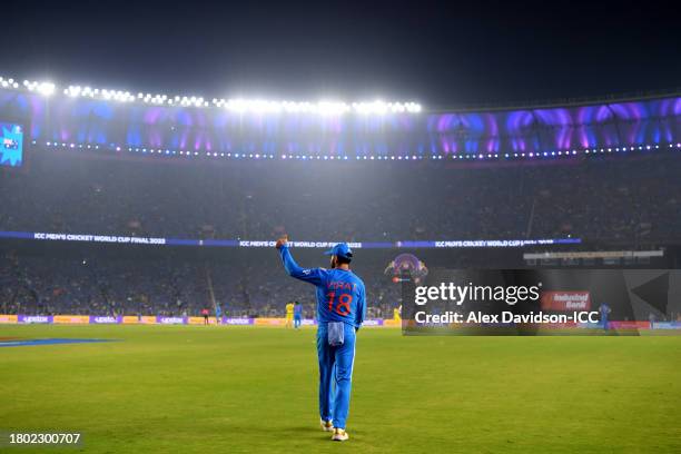 Virat Kohli of India reacts during the ICC Men's Cricket World Cup India 2023 Final between India and Australia at Narendra Modi Stadium on November...