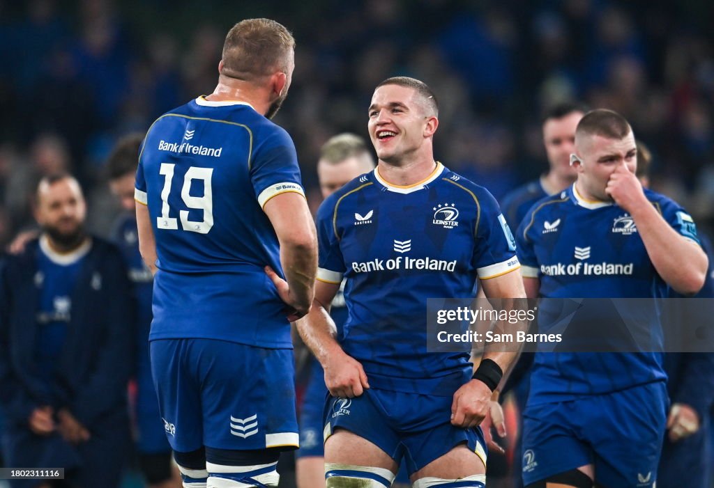Lester Rugby Player Dublin , Ireland - 25 November 2023; Leinster players Scott Penny ...