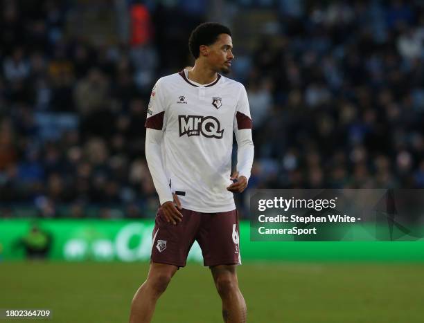 Watford's Jamal Lewis during the Sky Bet Championship match between Leicester City and Watford at The King Power Stadium on November 25, 2023 in...