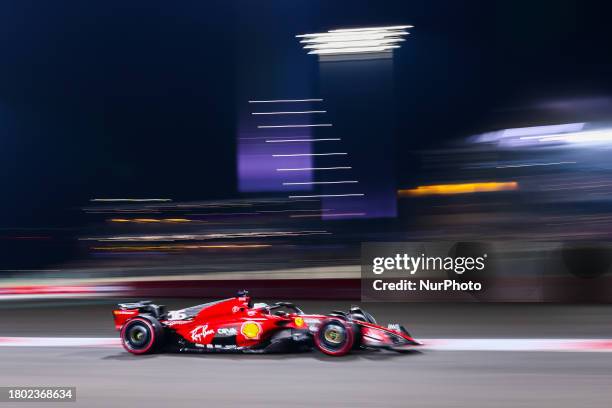 Charles Leclerc of Ferrari during qualifying ahead of Formula 1 Abu Dhabi Grand Prix at Yas Marina Circuit on November 25, 2023 in Abu Dhabi, United...