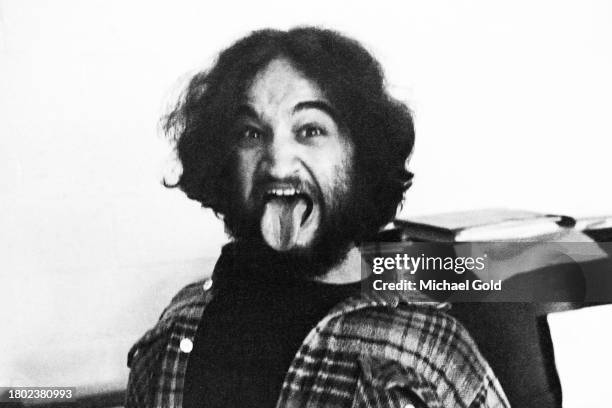 Comic actor John Belushi poses for a photo during a National Lampoon's 'Lemmings' rehearsal in a Hall in New York City, New York, circa 1973.