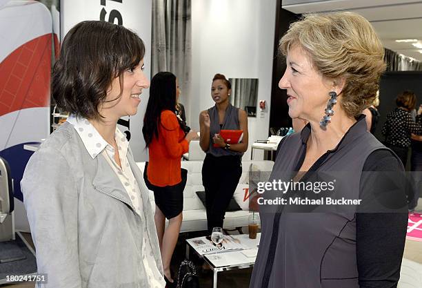 Filmmaker Madeleine Sackler and producer Andrea Meditch attend the Variety Studio presented by Moroccanoil at Holt Renfrew during the 2013 Toronto...