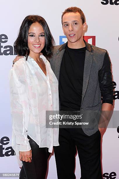 Alizee and Gregoire Lyonnet attend the 'Danse Avec Les Stars' season 4 photocall at TF1 on September 10, 2013 in Paris, France.