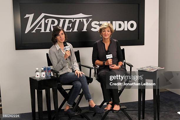 Filmmaker Madeleine Sackler and producer Andrea Meditch attend the Variety Studio presented by Moroccanoil at Holt Renfrew during the 2013 Toronto...