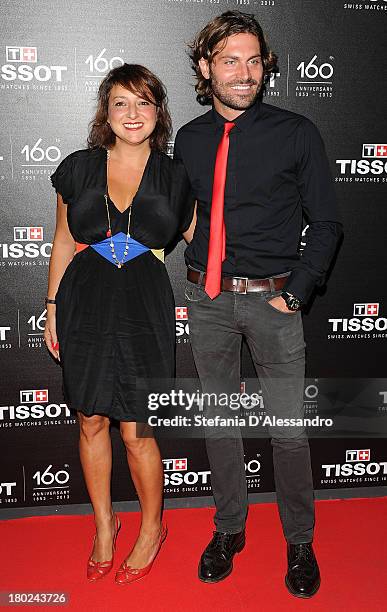 Marisa Passera and Federico Russo attend Tissot 160th Anniversary at Piazza Vetra on September 10, 2013 in Milan, Italy.