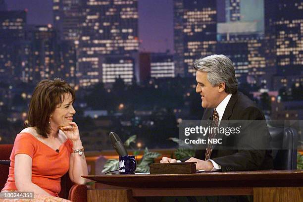 Episode 2034 -- Pictured: Actress Jane Kaczmarck during an interview with host Jay Leno on April 10, 2001 --