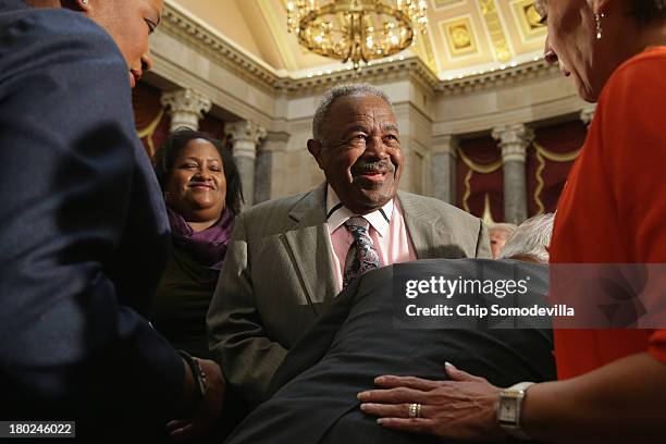 Jewell Chris McNair attends a ceremony where his daughter, Denise McNair and three other girls were posthumously awarded the Congressional Gold Medal...