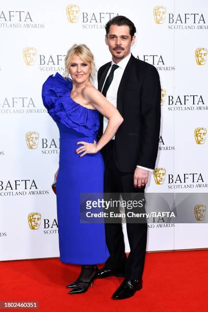 Ashley Jensen and Kenny Doughty attend the 2023 BAFTA Scotland Awards held at the DoubleTree by Hilton Glasgow Central on November 19, 2023 in...