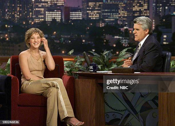 Episode 2063 -- Pictured: Actress Colleen Haskell during an interview with host Jay Leno on May 22, 2001 --