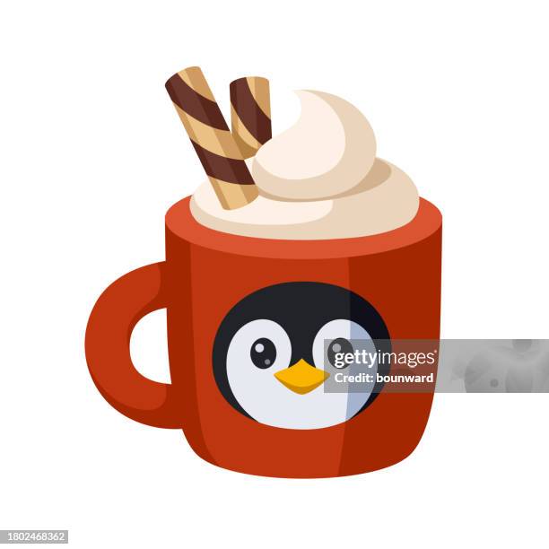 christmas hot chocolate - hot chocolate stock illustrations