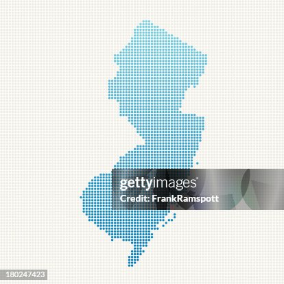 New Jersey Map Blue Dot Pattern New Jersey Map Blue Dot Pattern