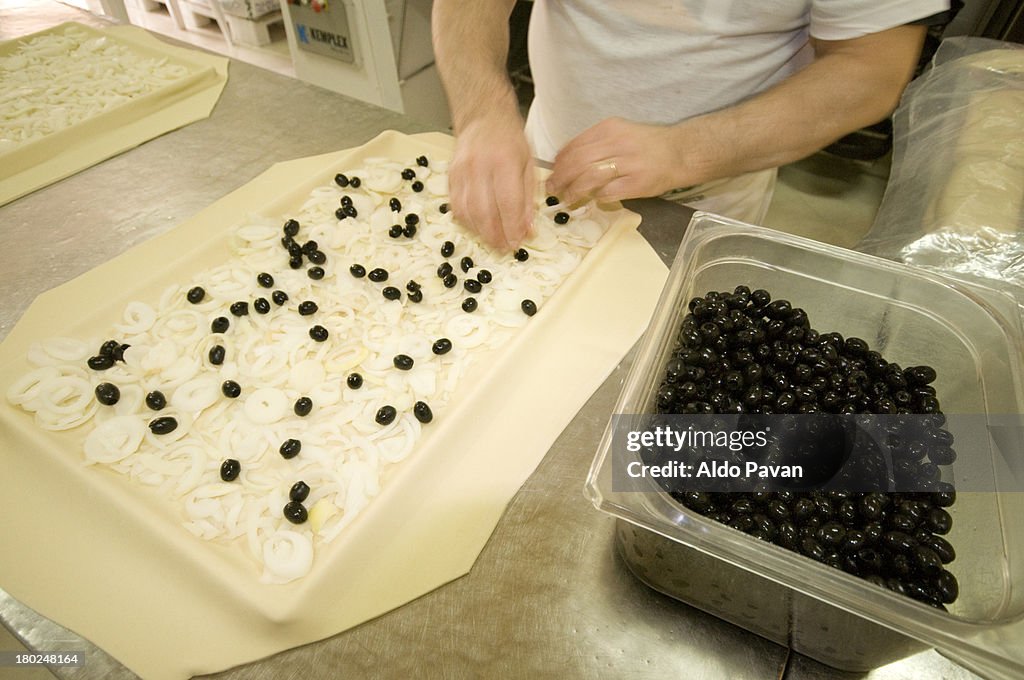 Preparation of "focaccia"