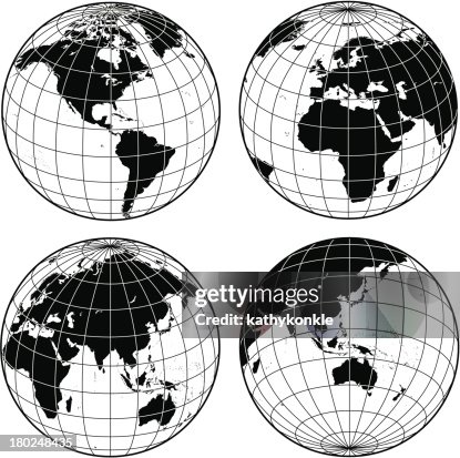 Wireframe globes Wireframe globes