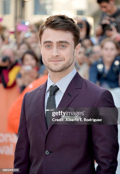 Actor Daniel Radcliffe arrives at "Kill Your Darlings" Premiere during the 2013 Toronto International Film Festival at Roy Thomson Hall on September...