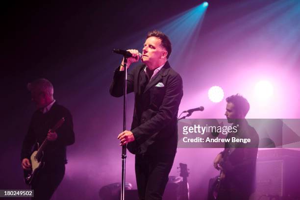 Ricky Ross of Deacon Blue performs on stage at York Barbican on September 10, 2013 in York, England.