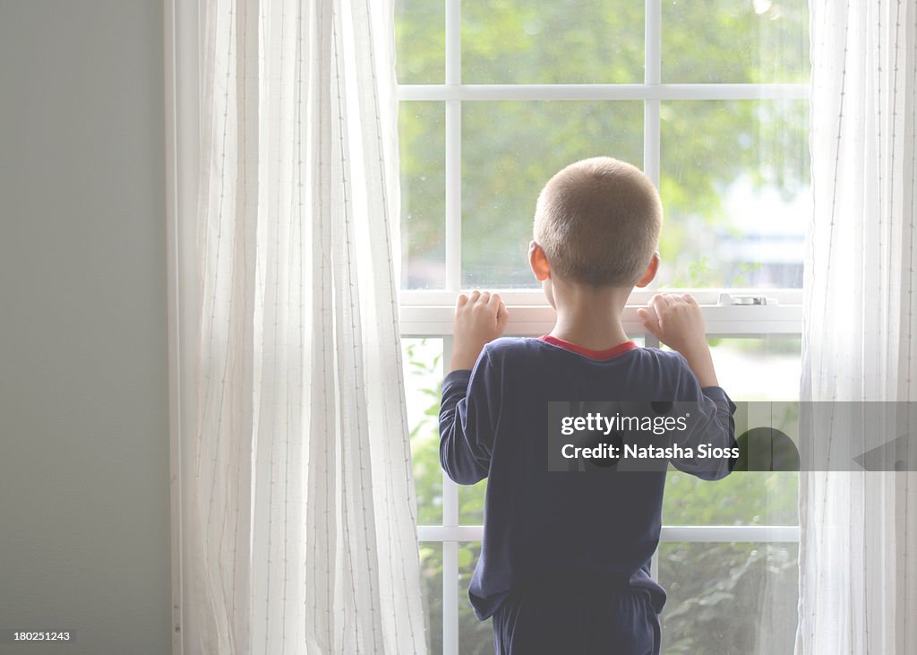 Watching out the window