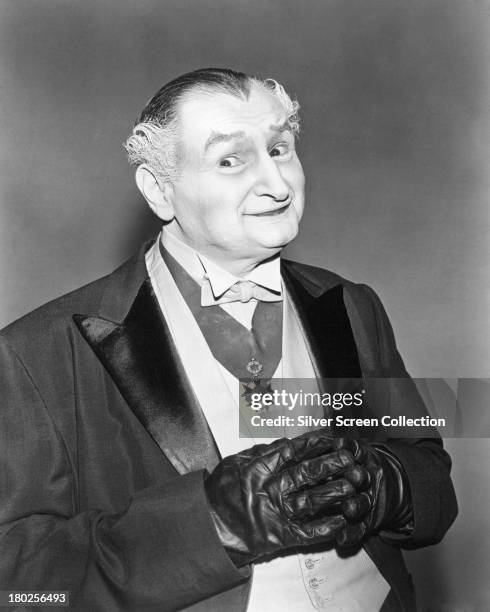 American actor Al Lewis as Grandpa Munster, in a promotional portrait for the TV comedy horror series 'The Munsters', circa 1965.