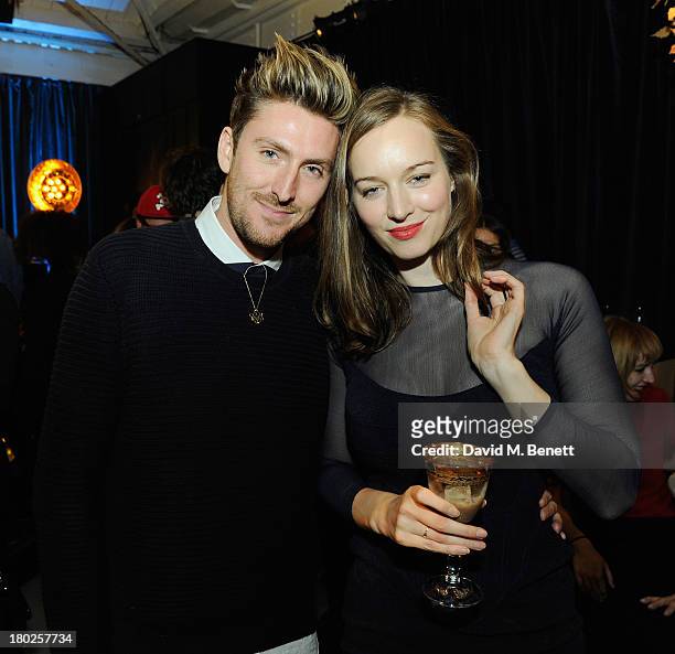 Henry Holland and Lou Hayter attend the launch of Baileys Chocolat Luxe at Bar Chocolat, Covent Garden on September 10, 2013 in London, England.