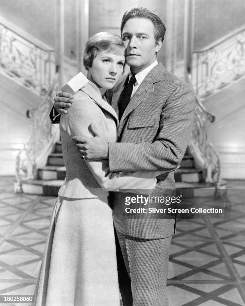 Julie Andrews and Christopher Plummer in a promotional portrait for 'The Sound Of Music', directed by Robert Wise, 1965.