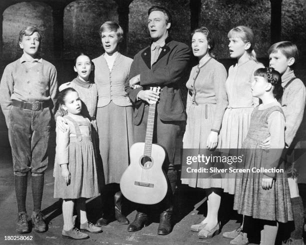 The actors playing members of the Von Trapp family in a promotional portrait for 'The Sound Of Music', directed by Robert Wise, 1965. Left to right:...