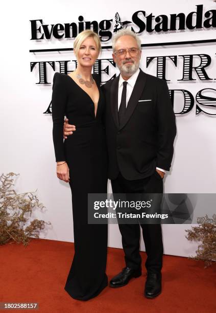 Alison Balsom and Sam Mendes attend the Evening Standard Theatre Awards 2023 at Claridge's Hotel on November 19, 2023 in London, England.