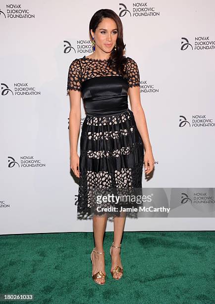Model Meghan Markle attends the Novak Djokovic Foundation New York dinner at Capitale on September 10, 2013 in New York City.