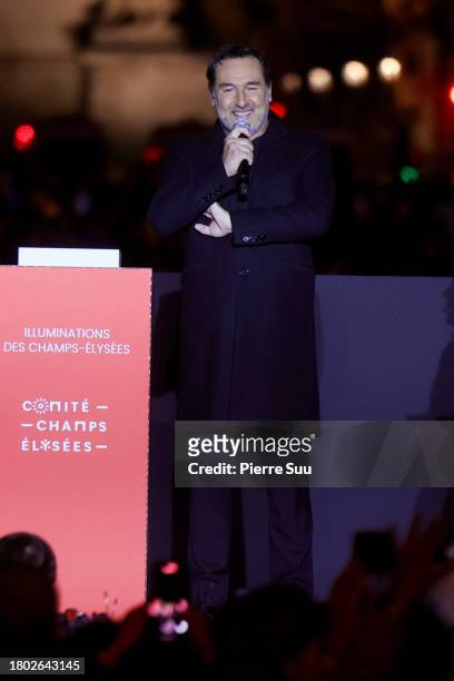 Gilles Lellouche attends the Christmas lights launch at the Champs-Élysées on November 19, 2023 in Paris, France.