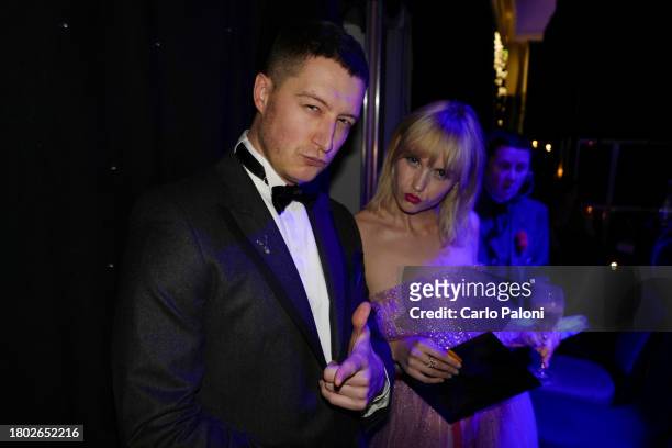 Lorne Macfayden and Joanna Vanderham backstage during the 2023 BAFTA Scotland Awards held at the DoubleTree by Hilton Glasgow Central on November 19,...