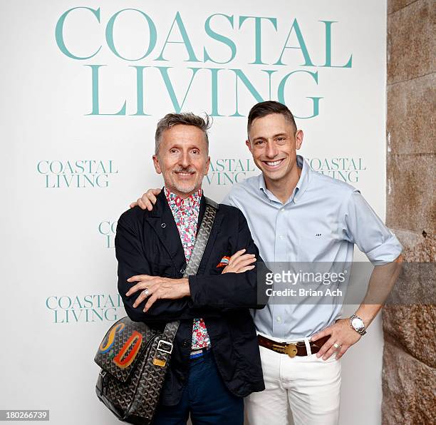 Simon Doonan, Creative Ambassador-at-Large of the New York City-based clothing store Barneys, and Designer Jonathan Adler attend Coastal Living...