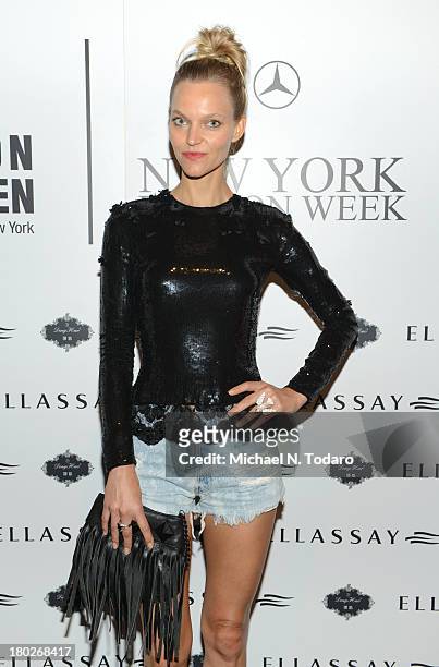 Sarah Deanna attends the Fashion Shenzhen show during Spring 2014 Mercedes-Benz Fashion Week at The Studio at Lincoln Center on September 10, 2013 in...