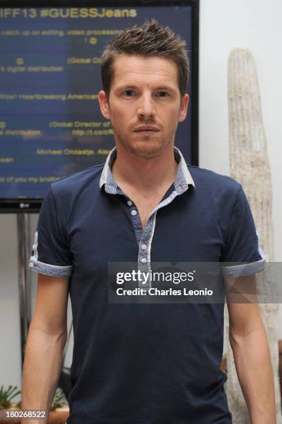 Pierre Deladonchamps at Guess Portrait Studio on Day 6 during the 2013 Toronto International Film Festival at Bell Lightbox on September 10, 2013 in...
