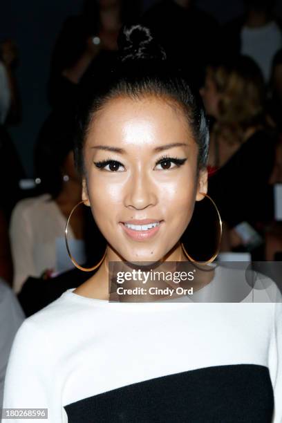 Jie Ke Jun Yi attends the Fashion Shenzhen fashion show during Mercedes-Benz Fashion Week Spring 2014 at The Studio at Lincoln Center on September...