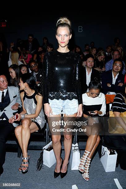 Model Sarah DeAnna attends the Fashion Shenzhen fashion show during Mercedes-Benz Fashion Week Spring 2014 at The Studio at Lincoln Center on...