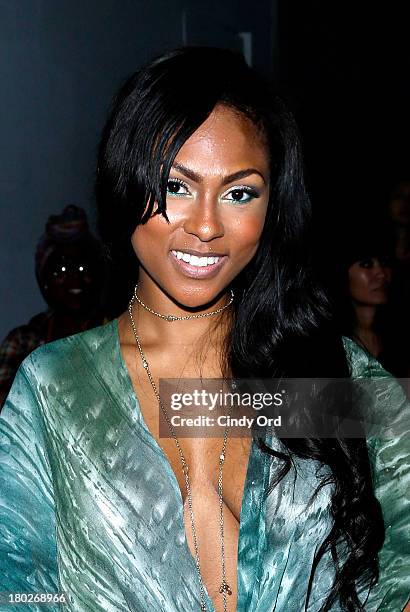 Actress Tashiana Washington attends the Fashion Shenzhen fashion show during Mercedes-Benz Fashion Week Spring 2014 at The Studio at Lincoln Center...