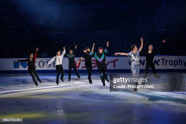 Skaters perform in the gala exhibition during the ISU Grand Prix of Figure Skating NHK Trophy in Kadoma city, Osaka Prefecture on November 26, 2023.