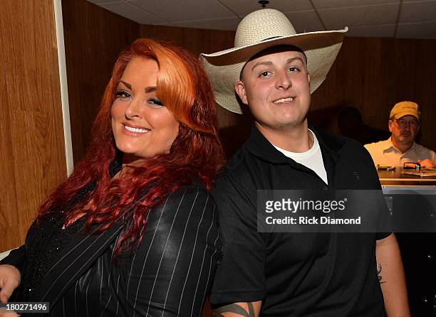 Wynonna Judd and Elijah Judd backstage at the 7th Annual ACM Honors at the Ryman Auditorium on September 10, 2013 in Nashville, Tennessee.