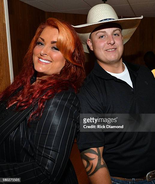 Wynonna Judd and Elijah Judd backstage at the 7th Annual ACM Honors at the Ryman Auditorium on September 10, 2013 in Nashville, Tennessee.
