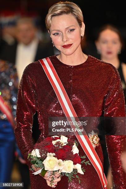 Princess Charlene of Monaco attends a Gala at the Grimaldi Forum during the Monaco National Day 2023 on November 19, 2023 in Monaco, Monaco.