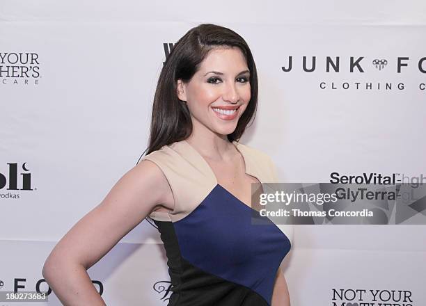 Host Diana Falzone attends STYLE360 After-party Celebrating Junk Food Curated by Kristin Cavallari at Haven Rooftop at The Sanctuary Hotel on...