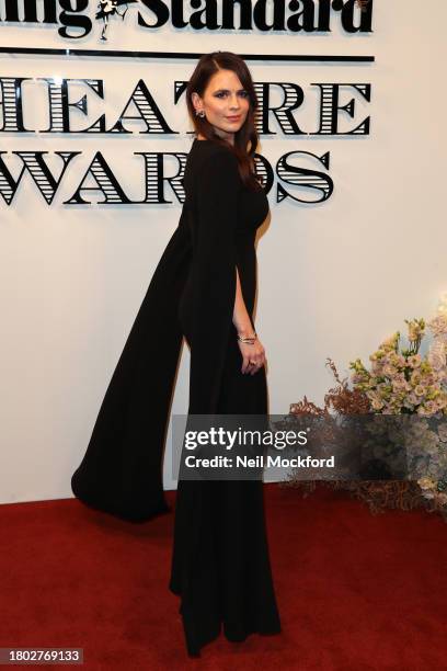 Hayley Atwell arrives at the Evening Standard Theatre Awards 2023 at Claridge's Hotel on November 19, 2023 in London, England.