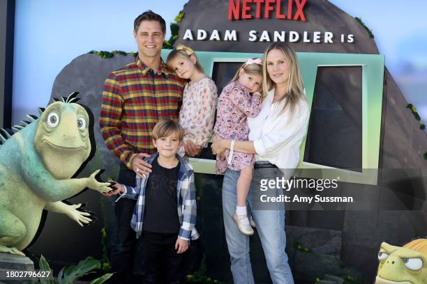 Samuel Page and Cassidy Boesch with family attend the premiere of Netflix's "Leo" at Regency Village Theatre on November 19, 2023 in Los Angeles,...